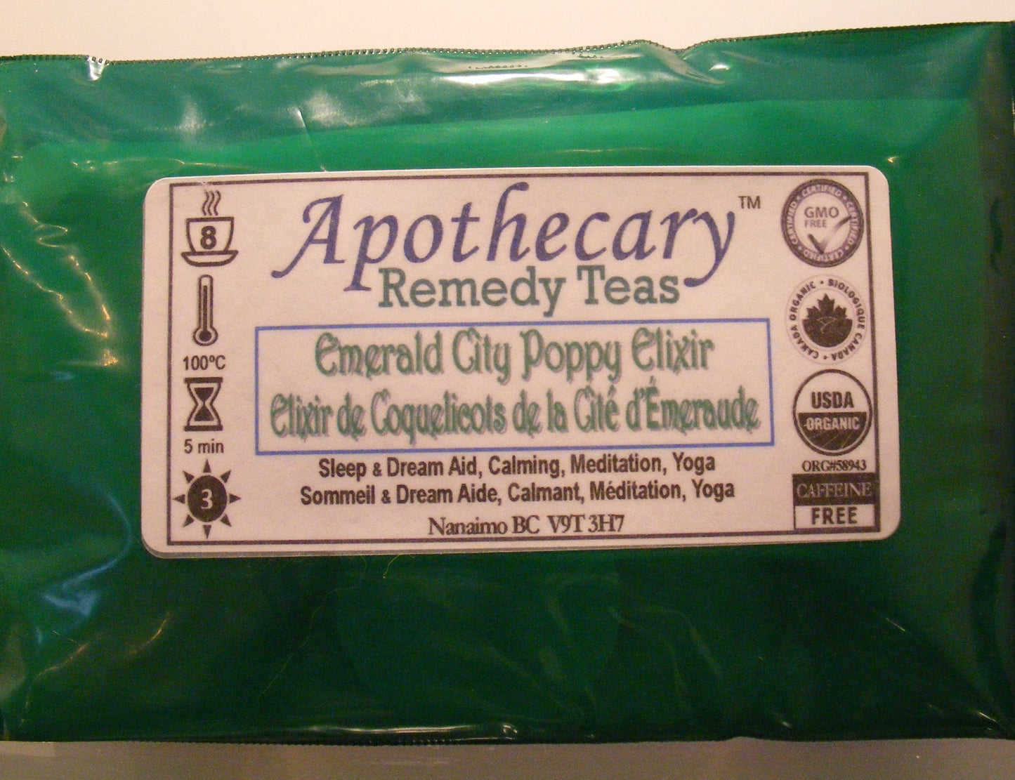 Organic Remedy Tea-Emerald City Poppy Elixir (15 Tea Bags a pack)