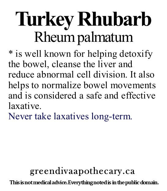 Organic Farmacopia: Turkey rhubarb