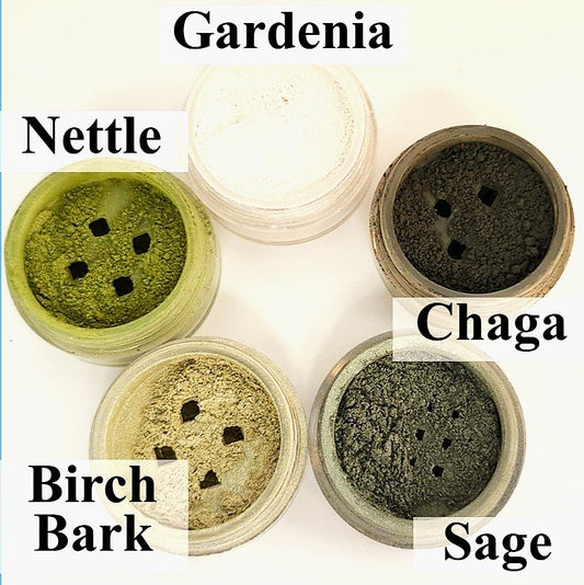 Organic Cosmetics/Perfumes - Mineral Eye Shadow - Greens/White (powder) 2g