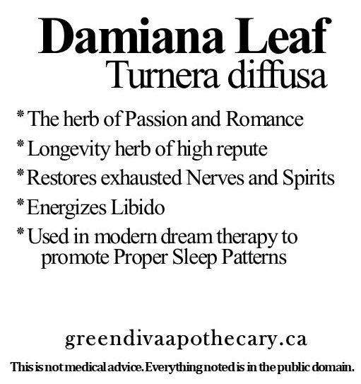 Organic Farmacopia: Damiana