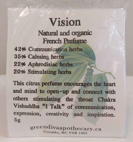 Organic Cosmetics/Perfumes: Vision (dark blue, roller-bottle) 4ml